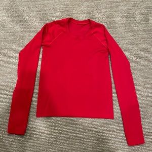 Lululemon red long sleeve shirt